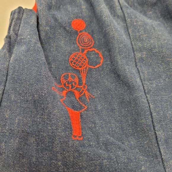Vintage Stone Overalls Blue Denim Jean Girls Size 3T Embroidered Adjustable USA - Picture 3 of 9